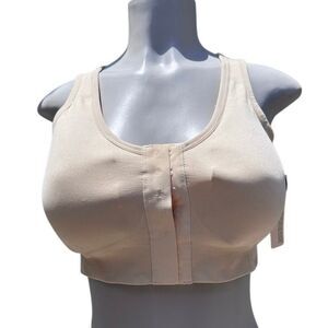 NWT Truekind® Daily Comfort Posture Bra Women's XL Beige Front Closure